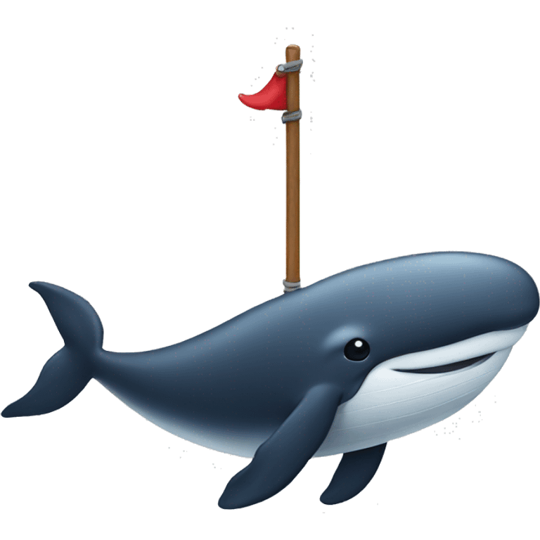 whale with a pole emoji