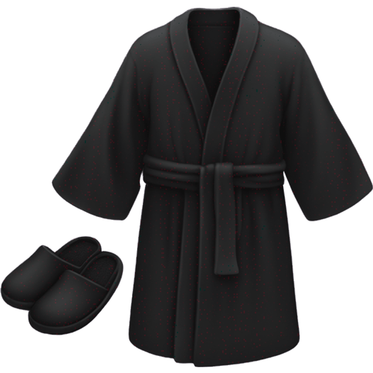 Black robe with matching slippers emoji