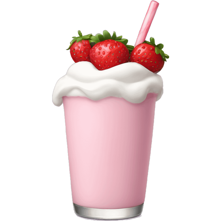 Strawberry milkshake emoji