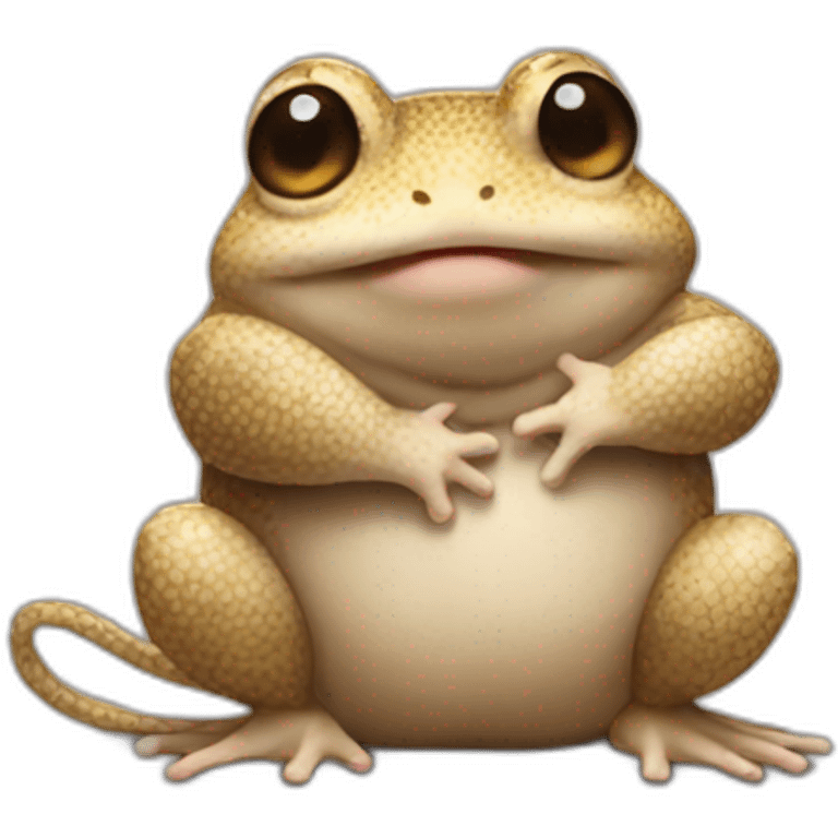 Toad hug mouse emoji