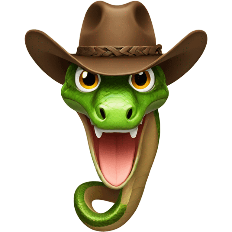 Snake with cowboy hat emoji