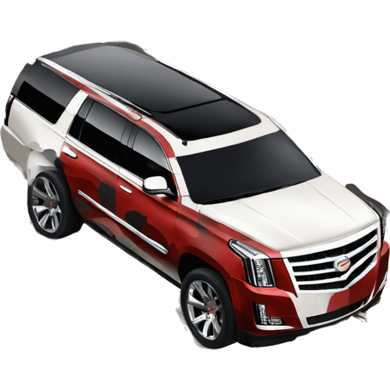  camouflage style red white and black, Cadillac Escalade emoji