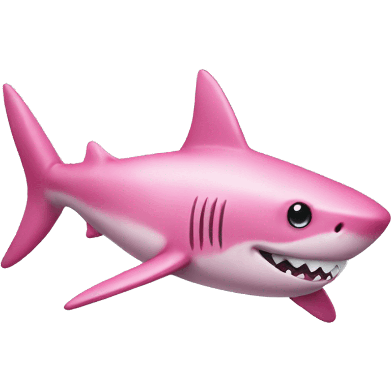 A pink shark emoji