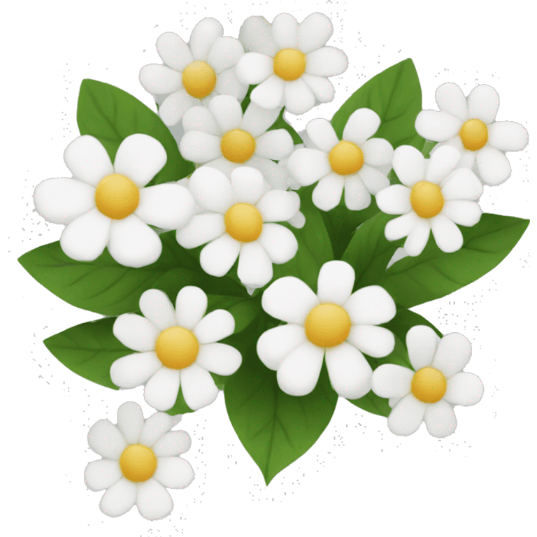 White flowers  emoji