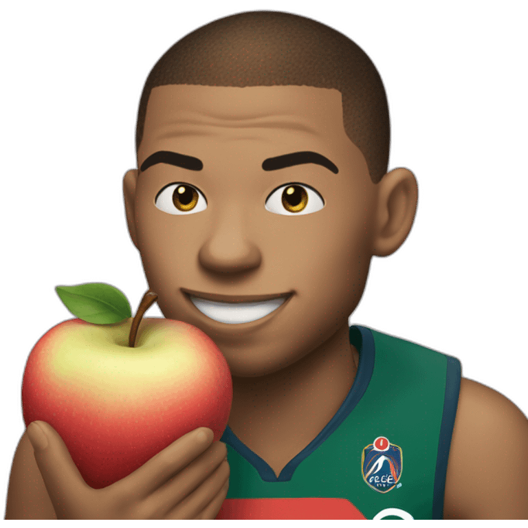 Killian mbappe eat apple emoji