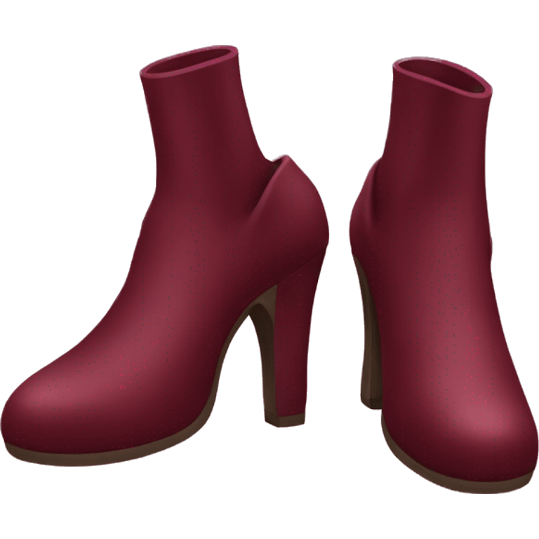 Wine red shose emoji