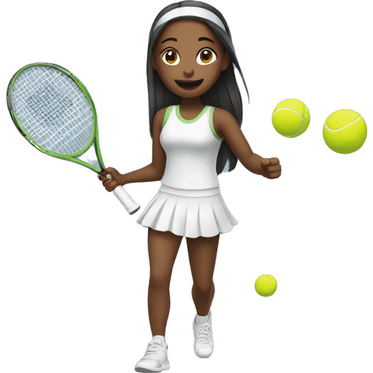 Girl playing tennis  emoji