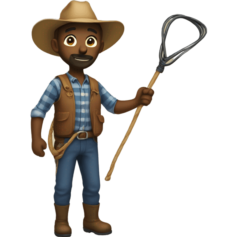 Farmer with a whip emoji