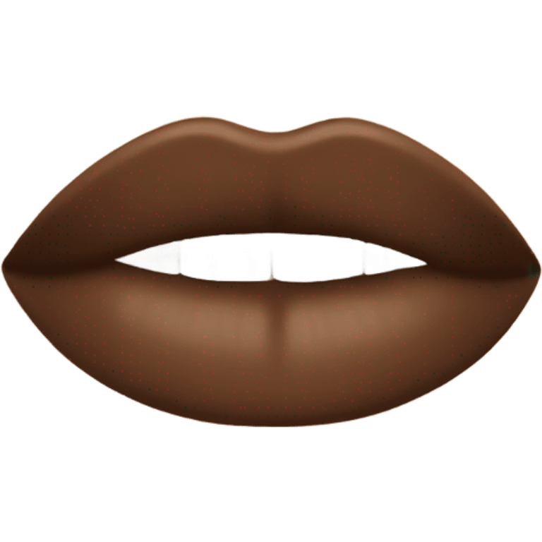 Brown lip emoji