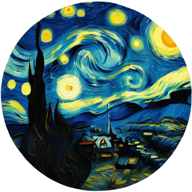 The Starry Night van gogh emoji