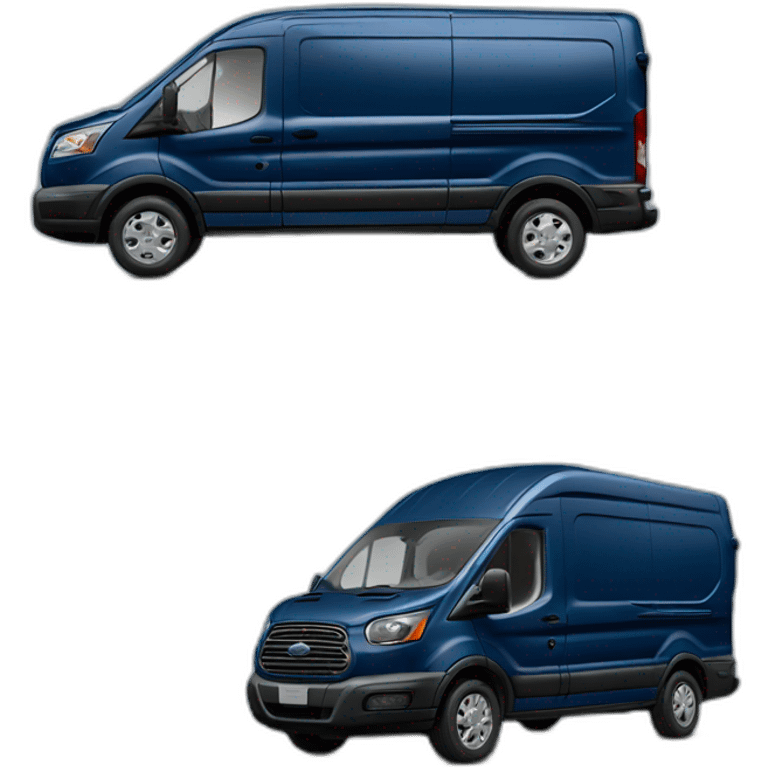 amazon ford transit van dark blue with amazon logo emoji