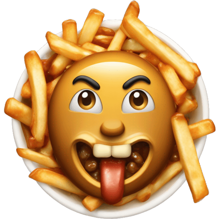 Poutine qui mange des poutine  emoji