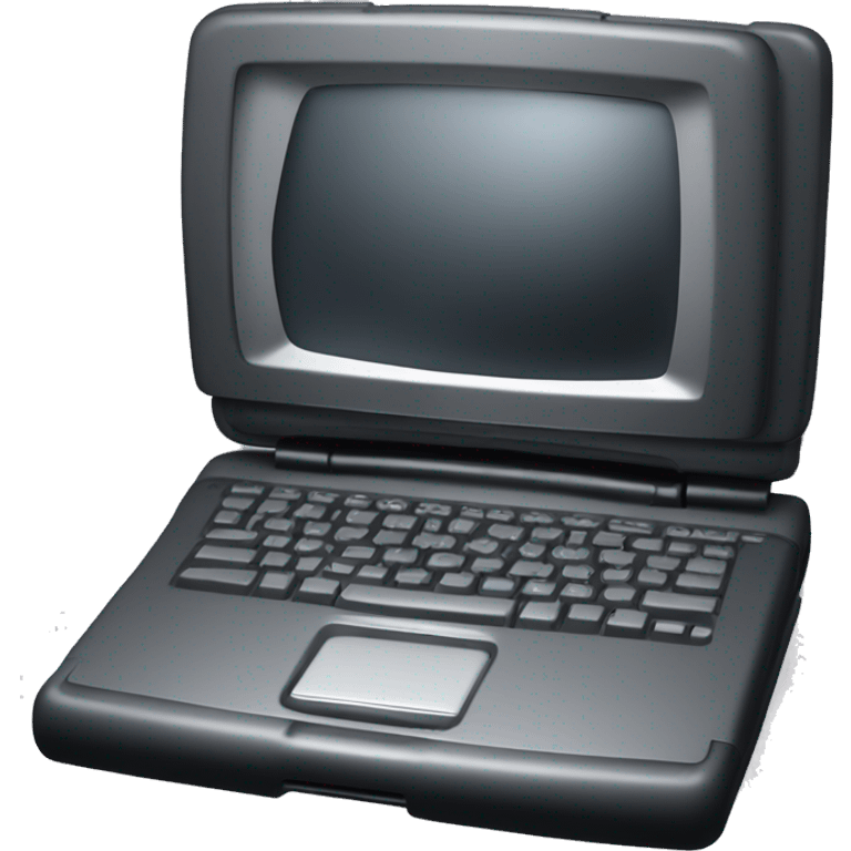 Apple PowerBook G3 black open laptop computer emoji