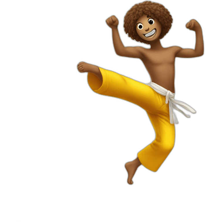 Smily face Emoji dancing capoeira emoji