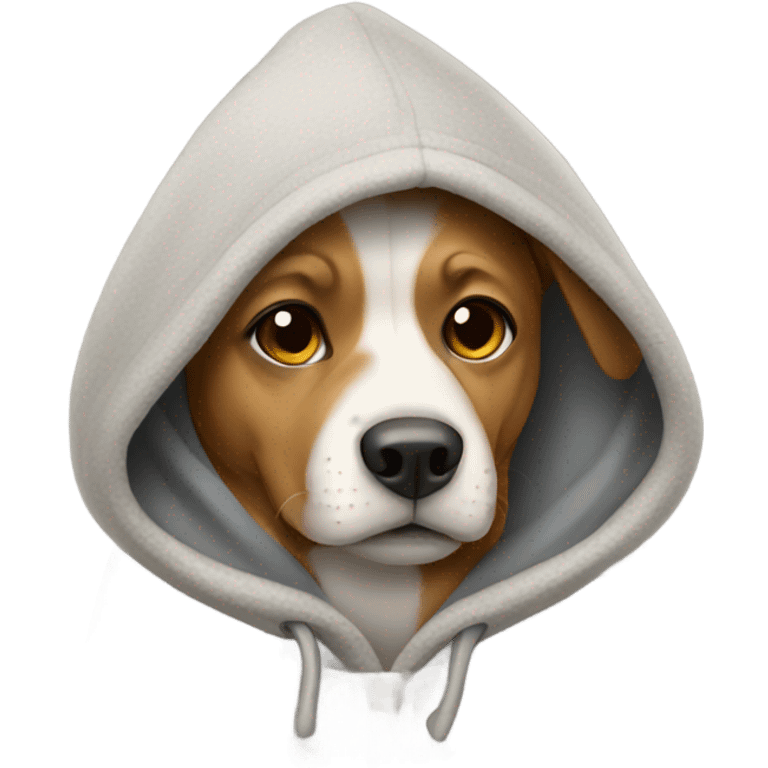 Dog wearing hoodie  emoji