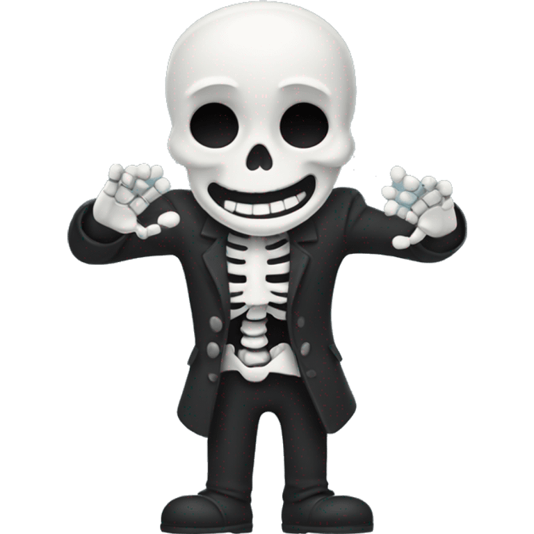 2d cartoon Skeleton salute emoji