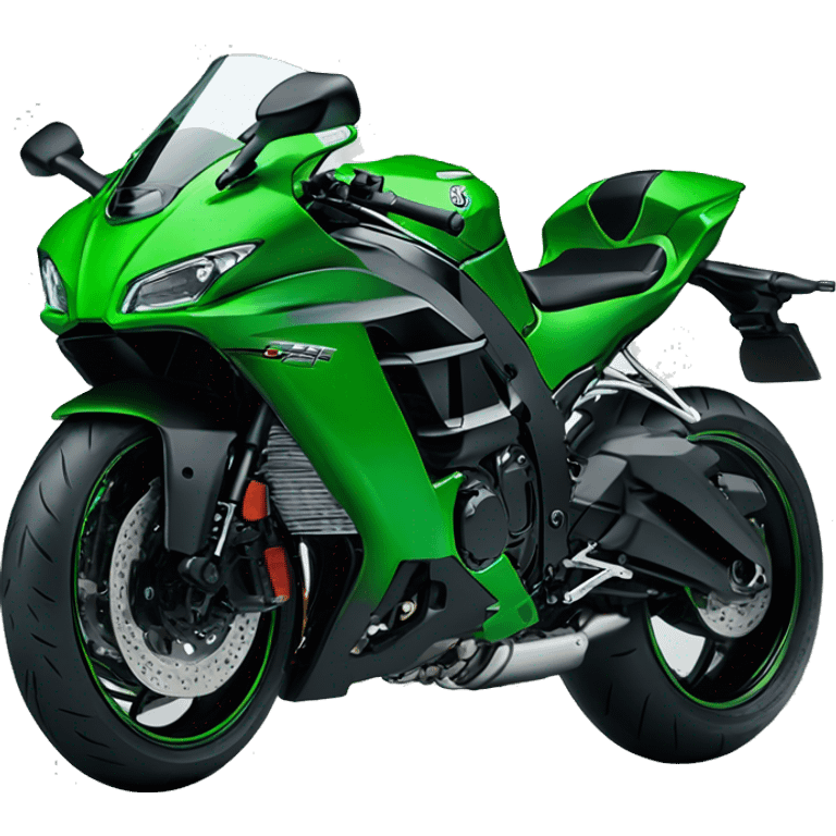 green kawasaki ninja H2 emoji