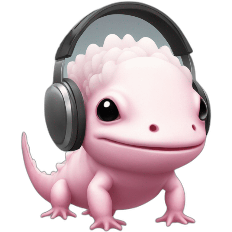 Axolotl with headset emoji