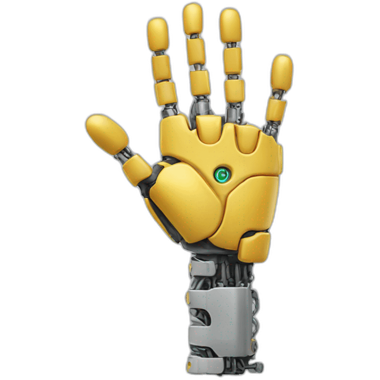 bionic hand going for a handshake emoji