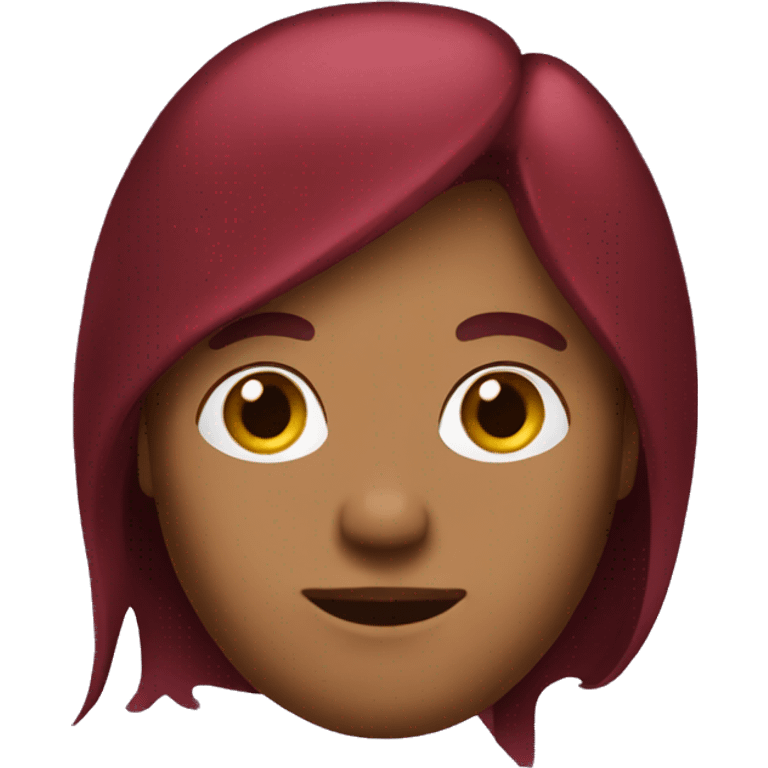 Long Burgundy hair  emoji