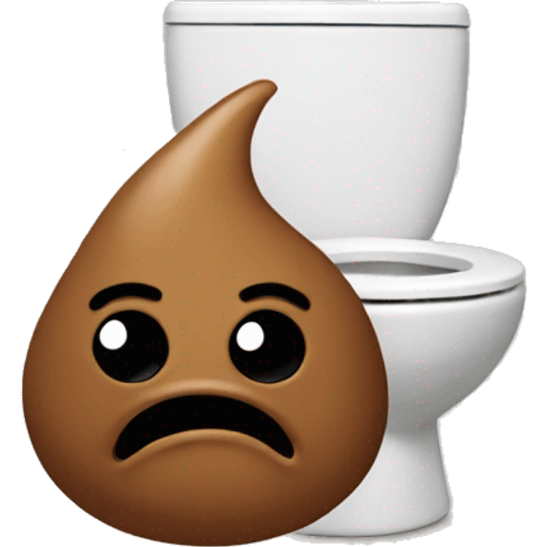 poop holding a toilet emoji