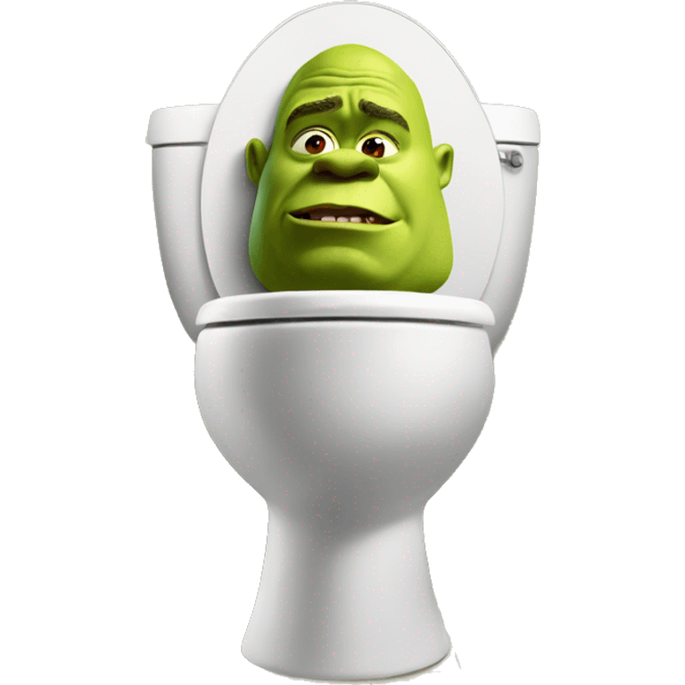 shrek in a toilet emoji