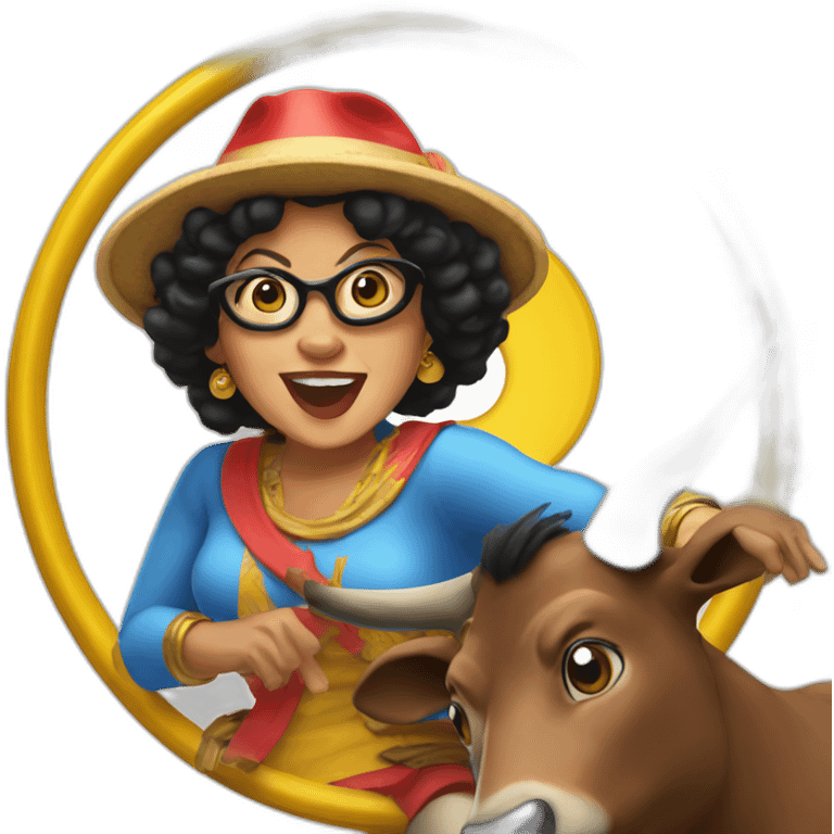 Megawati riding bullseye emoji