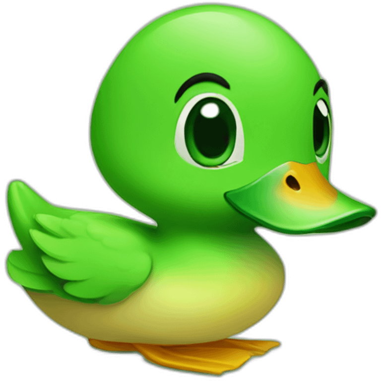 cute green duck emoji