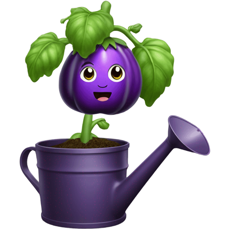 Eggplant watering emoji