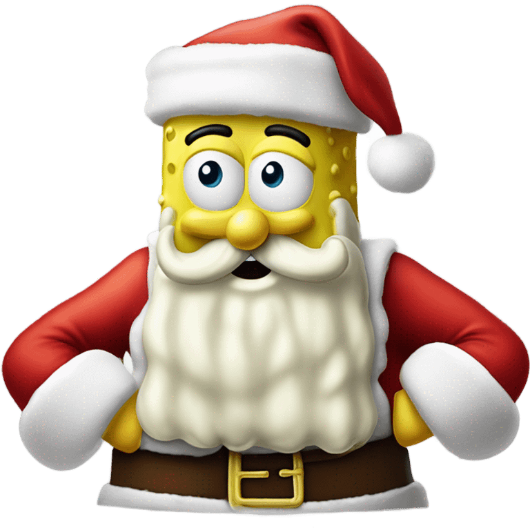 SpongeBob mix with Santa Claus ￼ emoji