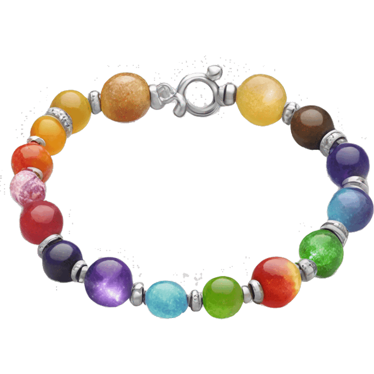 pretty chakra bracelet realistic emoji