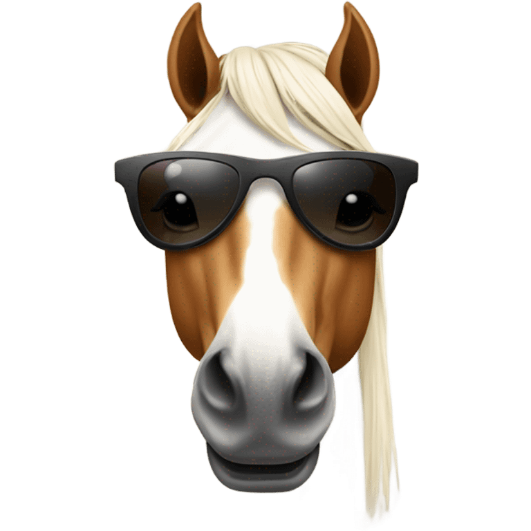 Horse wearing sunglasses  emoji