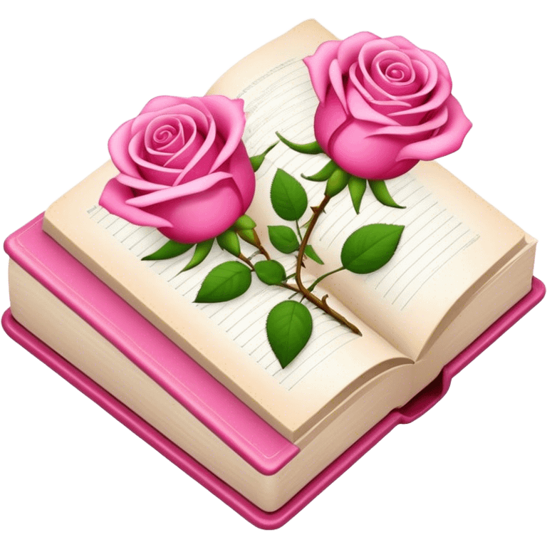 Icone book utilise couleurs rose pour les details  emoji