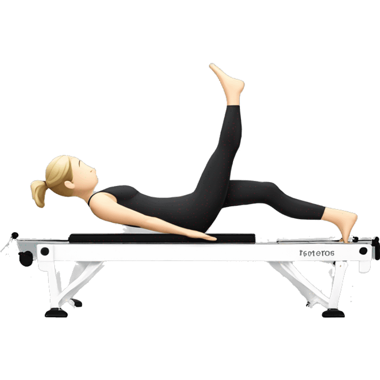 Pilates reformer white classical  emoji