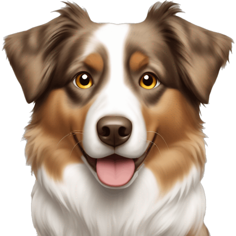 australian shepherd light brown and white  emoji