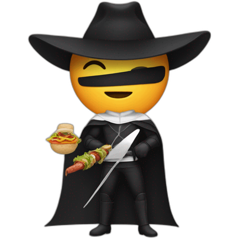 Zorro with a kebab emoji