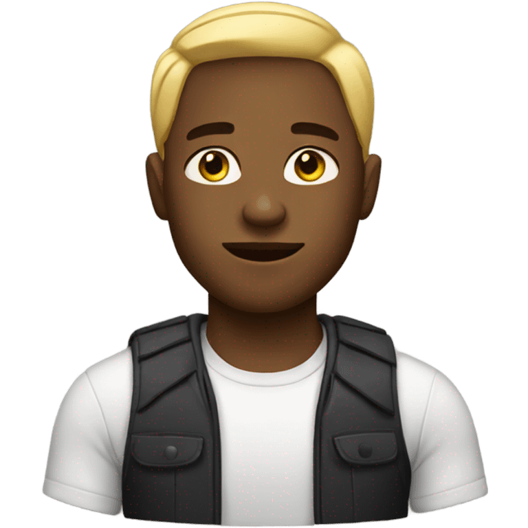 Black blonde guy emoji