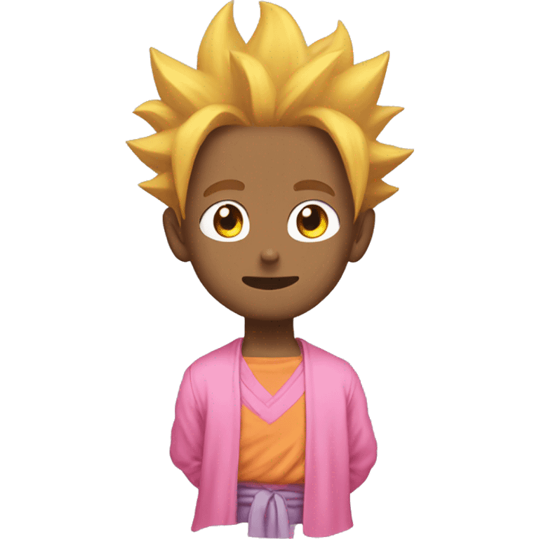 Goku with a pink shirt emoji