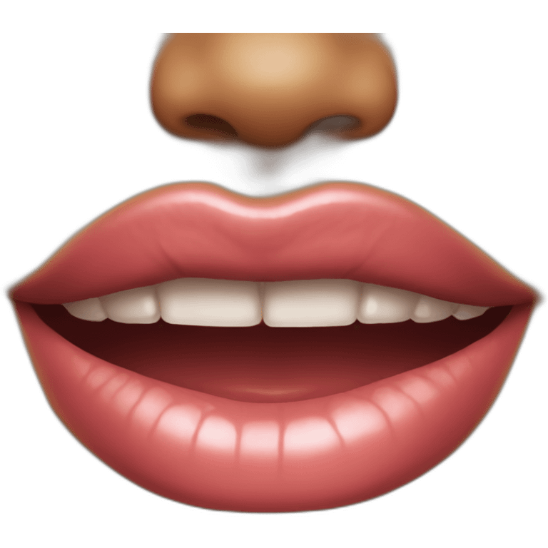 sexy lip bite emoji