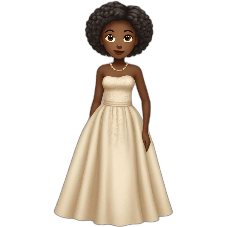 Beautiful nigerian girl wearing middle dress emoji