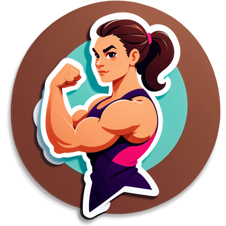 Strong woman with biceps emoji