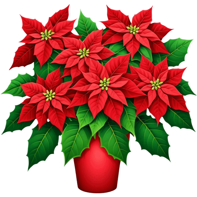 super big bouquet Poinsettia, stem, leaf emoji