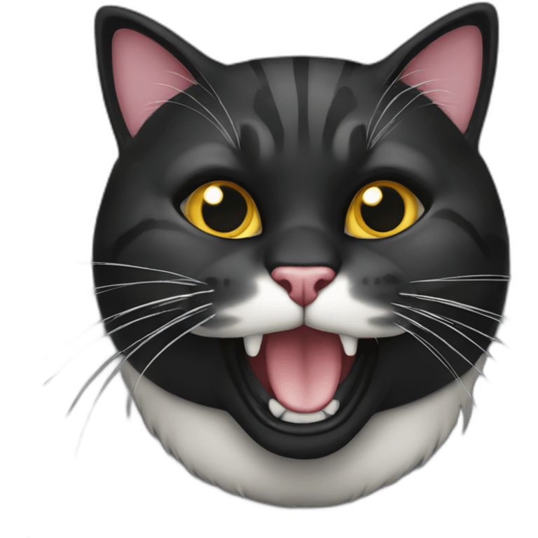 cat-black-chubby-hissing emoji