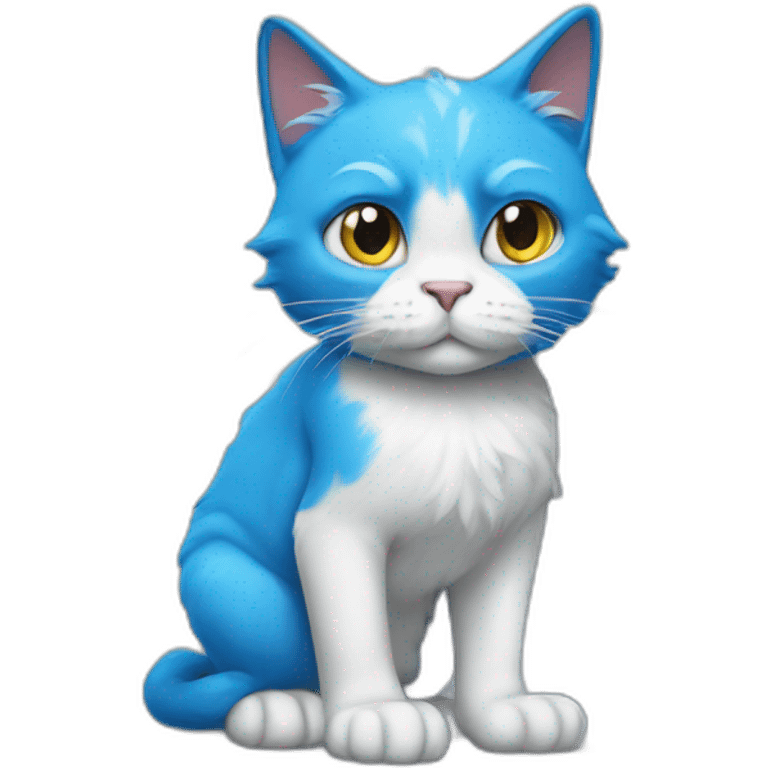 full body shot of smurf cat emoji