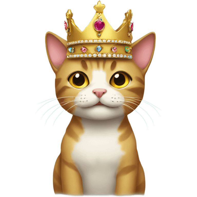 cat wearing a crown emoji