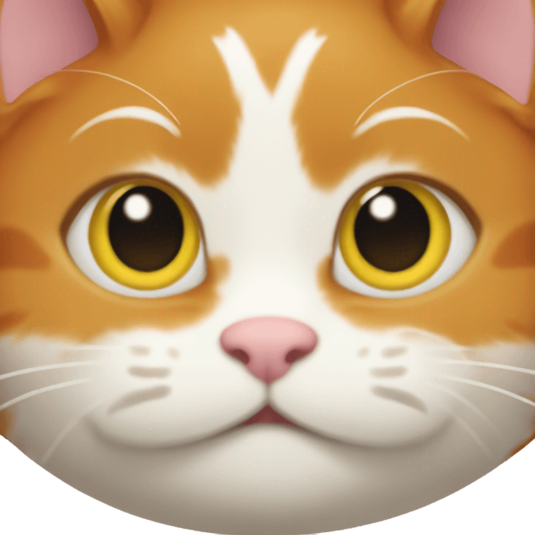 Ginger cat with a white chin emoji