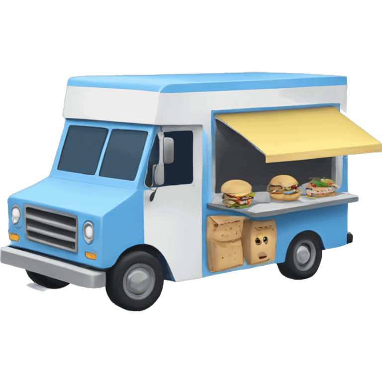 Rick and Morty’s Flying Food truck selling blueberries sandwiches  emoji