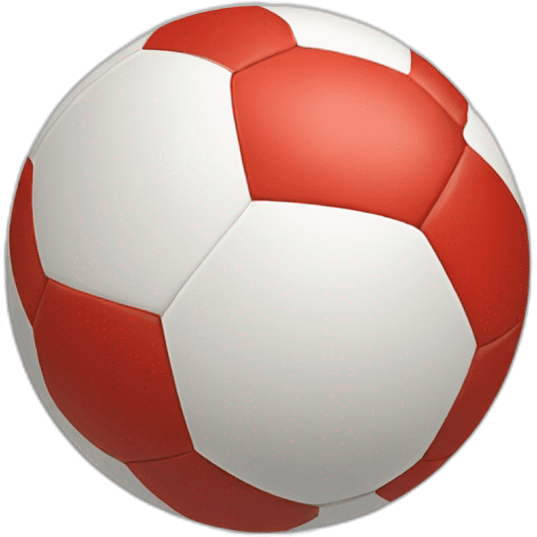 smiling red white soccer ball emoji