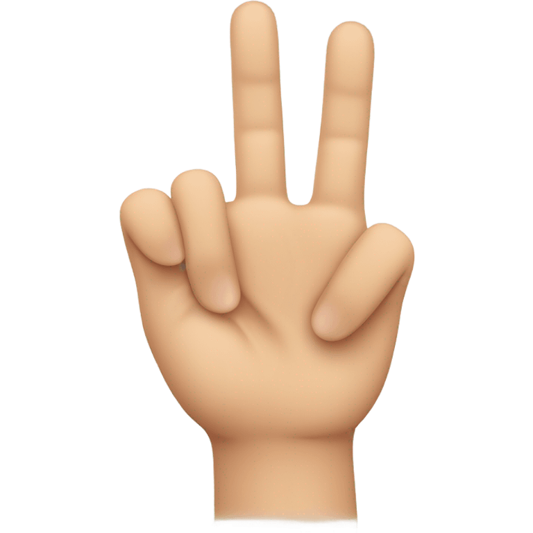 Hand Gesture Details:

Finger Positions:

Thumb: Extended outward.

Index Finger: Extended upward.

Middle and Ring Fingers: Folded down towards the palm.

Pinky Finger: Extended upward. emoji