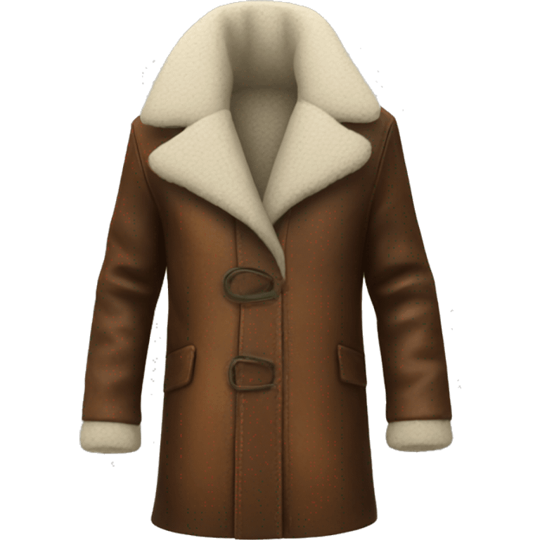 leather and Sherpa coat emoji